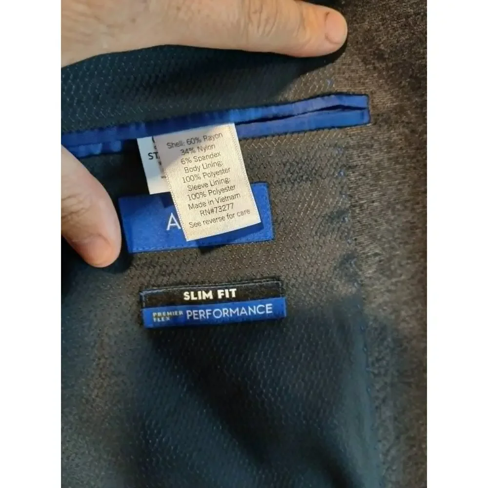 Apt 9 Men's Premier Flex Performance Slim Fit Suit Gray 40R Suit Jacket